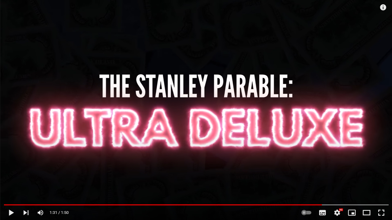 YouTube player showing Ultra Deluxe logo on screen